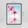 Plakat w ramie 50x70 - Magia kwitnącej wiśni - kwitnąca, wiśnia - rama czarna
