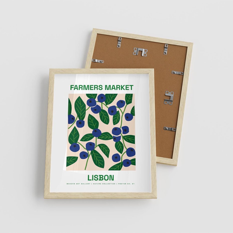 Plakat w ramie 40x50 - Rozkwitający Taniec - rośliny, wazon - rama drewno