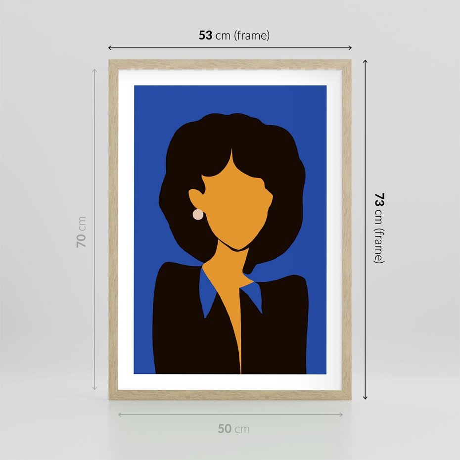 Plakat w ramie 50x70 - Modernistyczne Wibracje - sztuka nowoczesna, plakat - rama drewno