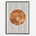 Obraz w ramie 70x100 - Eteryczne Krągłe Echa - boho obraz, geometria - rama czarna