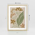 Plakat w ramie 30x40 - Subtelność Utajona - nowoczesny plakat, roślinność - rama drewno