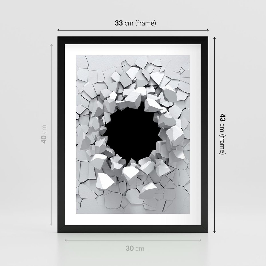 Plakat w ramie 30x40 - Nowoczesna Abstrakcja - grafika, nowoczesna - rama czarna