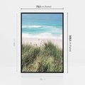 Obraz w ramie 70x100 - Harmonia Natury - widok z wydm, wydmy porośnięte trawami - rama czarna