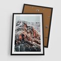 Plakat w ramie 50x70 - Zima na Szczycie - góry, zima - rama czarna