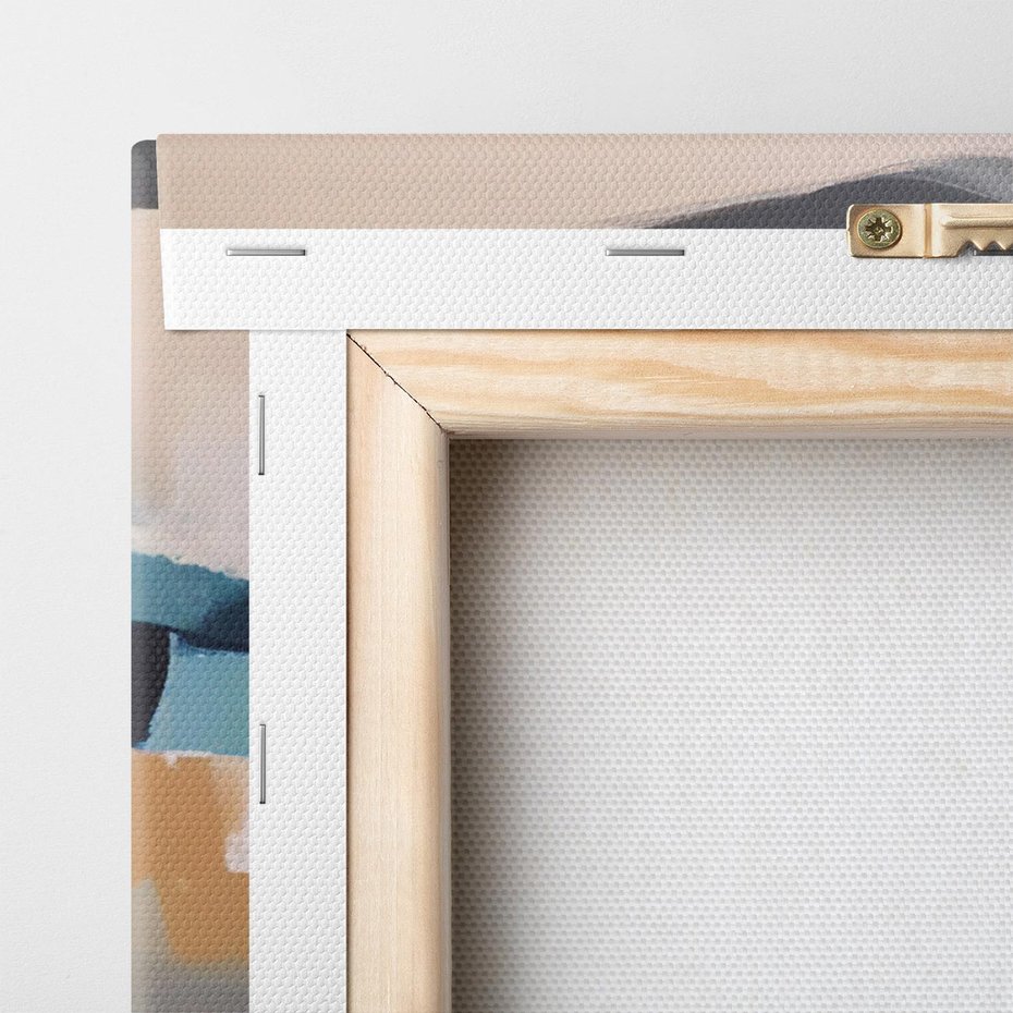 Obraz na płótnie 70x50 - Turkusowe Maźnięcia - obraz, abstrakcja