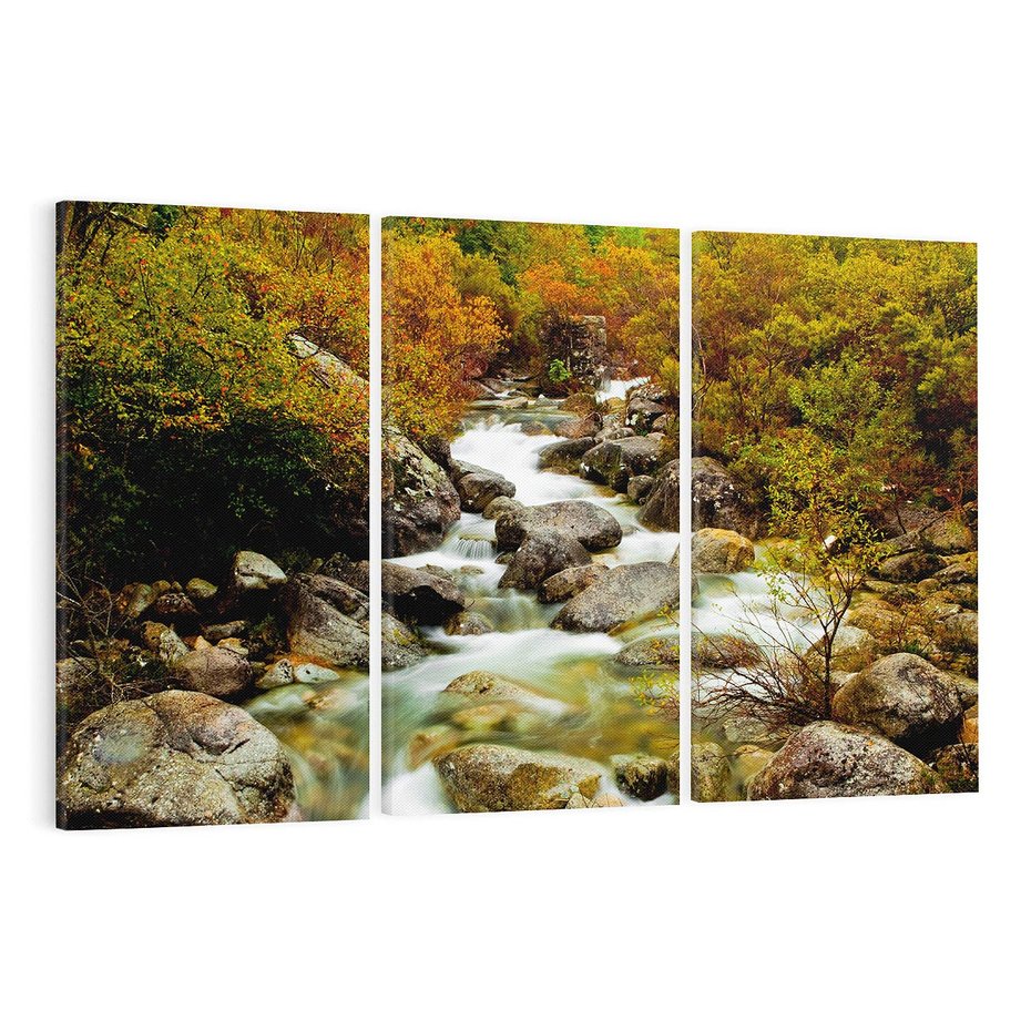 Obraz na płótnie 120x80 - Śpiew Strumienia - strumień, górski