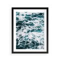 Plakat w ramie 40x50 - Potęga Natury: Wzburzone Fale Oceanu - wzburzone fale oceanu - rama czarna
