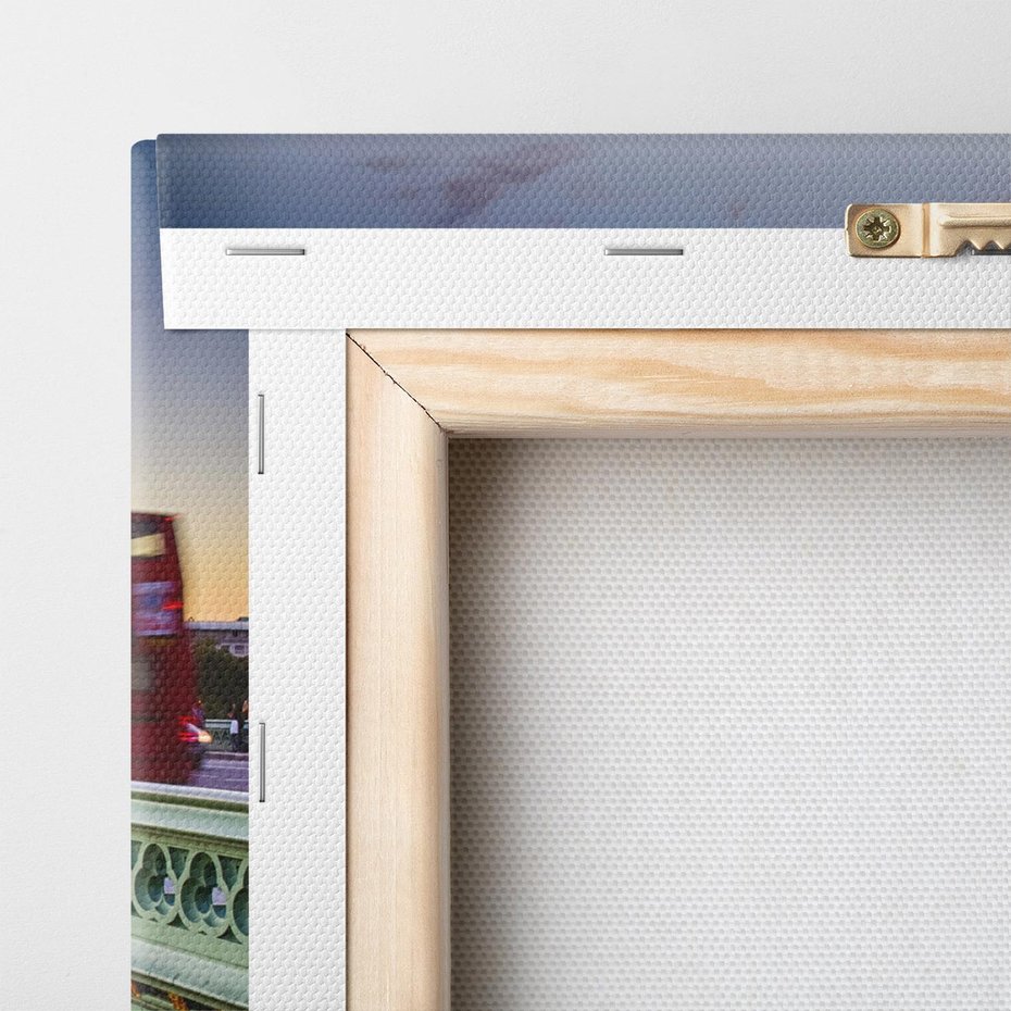 Obraz na płótnie 80x120 - London Calling: Autobus i Big Ben - Londyn, autobus