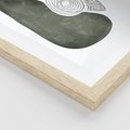 Plakat w ramie 50x70 - Owocowe Boho Inspiracje - minimalistyczny plakat, gruszka - rama drewno
