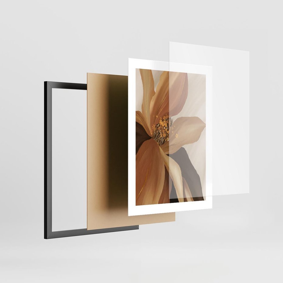 Plakat w ramie 30x40 - Wyraz Luksusu - sztuka, nowoczesna - rama czarna