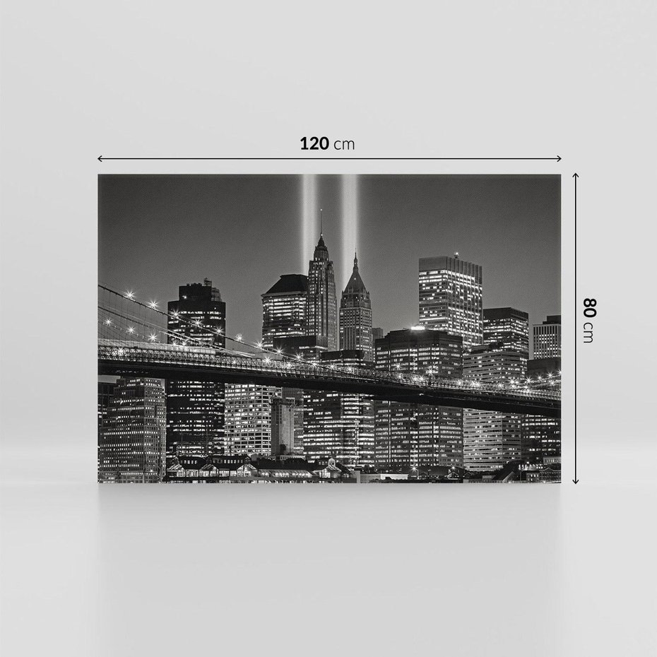 Obraz na płótnie 120x80 - Miasto ożywione nocą - miasto, noc