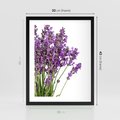 Plakat w ramie 30x40 - Pola lawendy w pełnym rozkwicie - lawenda, kwiaty - rama czarna