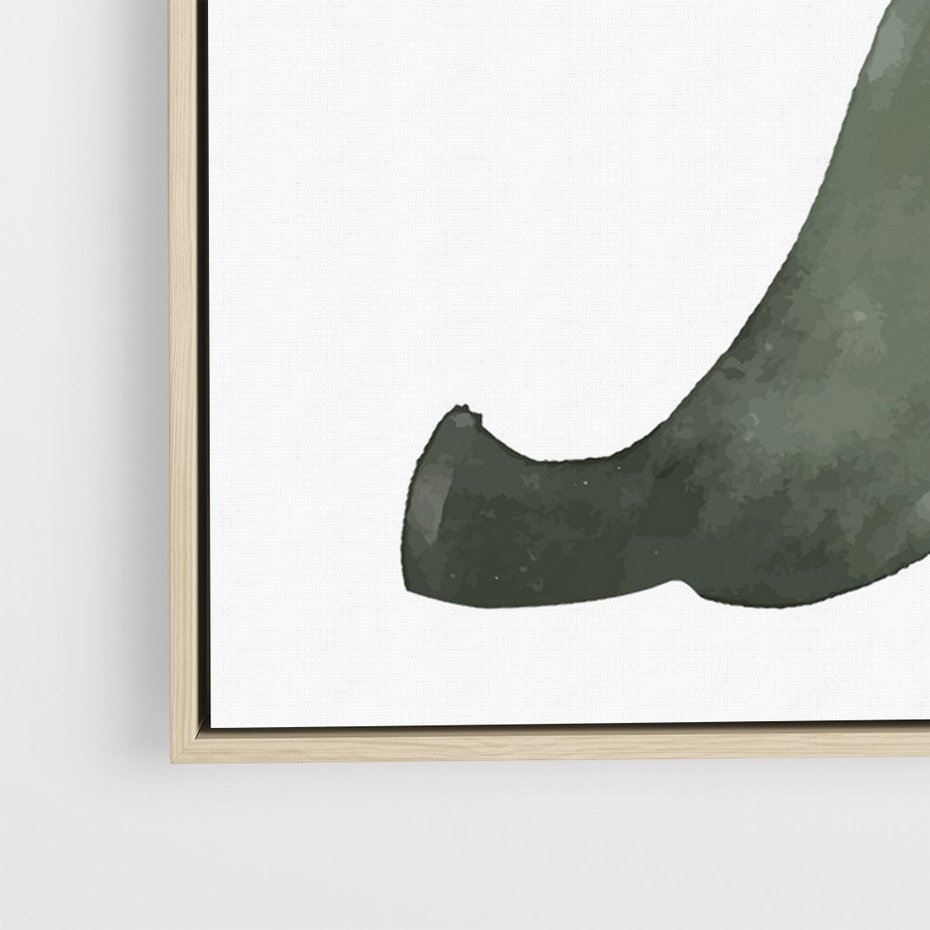 Obraz w ramie 70x100 - Rozkwitające Barwy Akwareli - minimalistyczny plakat, banan - rama drewno