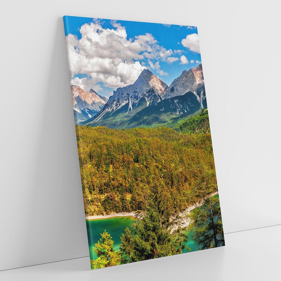 Obraz na płótnie 80x120 - Górska harmonia las i szczyty - góry, las