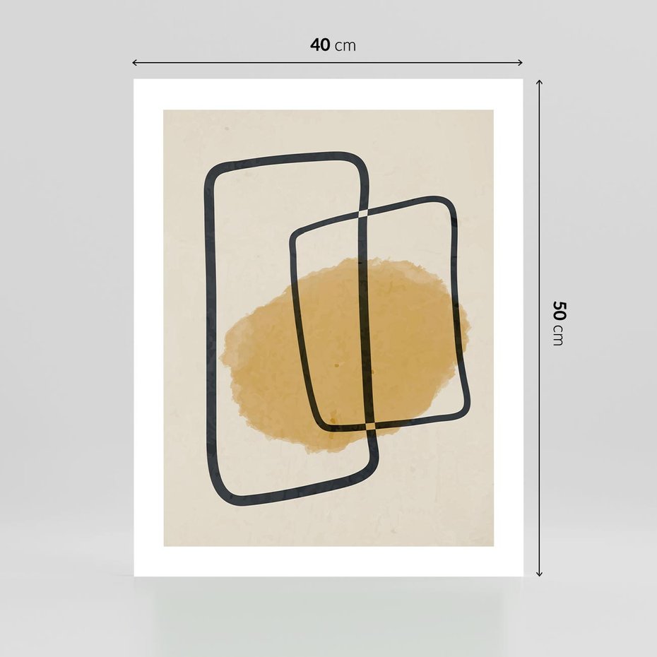 Plakat bez ramy 40x50 - Rozkwitające Formy - abstrakcyjne nieregularne kształty, minimalistyczny plakat