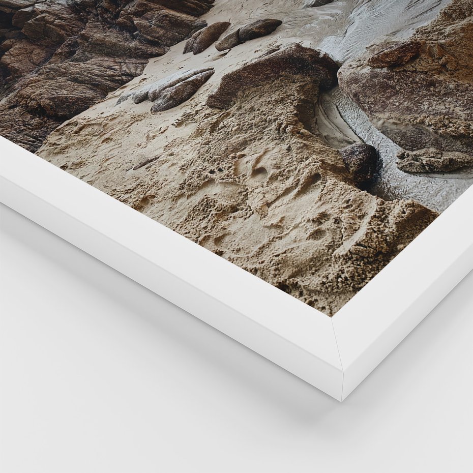 Zestaw obrazy w ramie 40x50 galeria - Morze, plaża, klify - rama biała