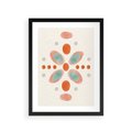 Plakat w ramie 30x40 - Symfonia Natury - abstrakcyjne plamy w odcieniach pomarańczowym, kropki plamki - rama czarna