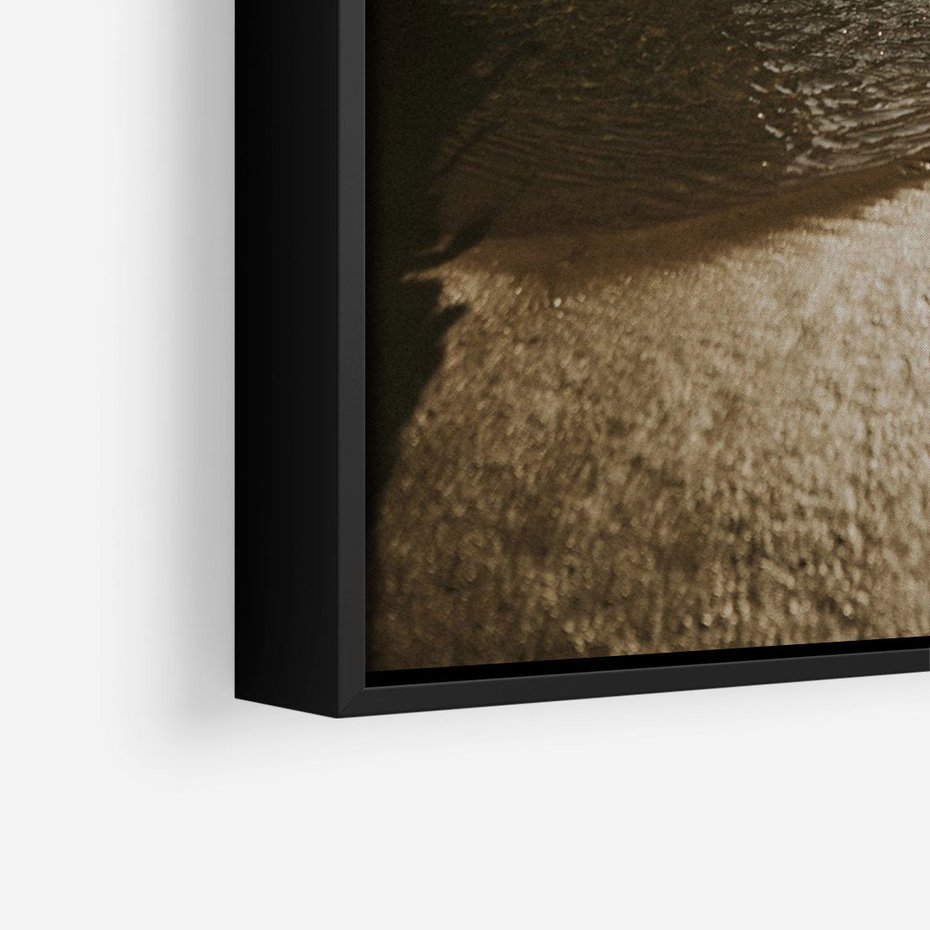 Obraz w ramie 70x100 - Relaksujący Raj - plaża, morze - rama czarna