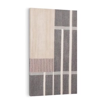 Obraz na płótnie 80x120 - Harmonia skradzionych odcieni - symetryczne, geometryczne pasy