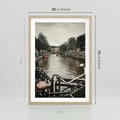 Plakat w ramie 50x70 - Miasto na Wodzie - holenderskie kanały, amsterdam - rama drewno