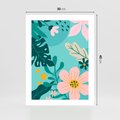 Plakat bez ramy 30x40 - Kwiatowy Impuls - pastelowa kompozycja, kwiaty