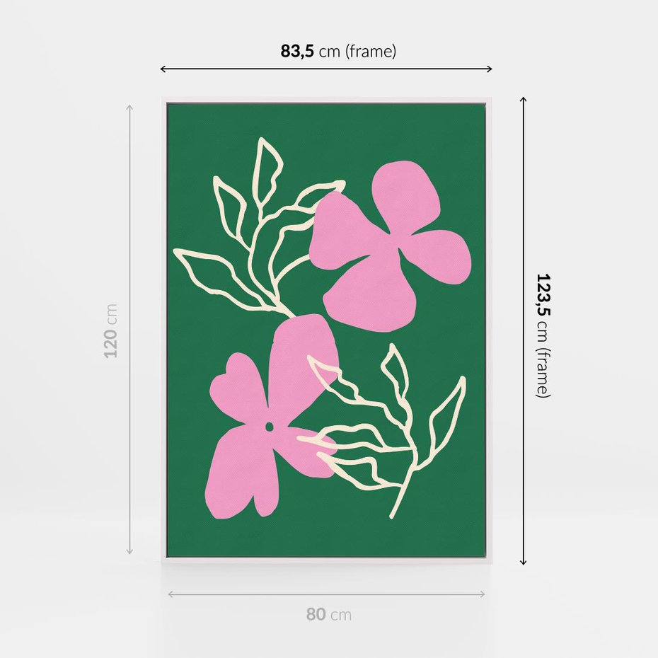 Obraz w ramie 80x120 - Wewnętrzne Fale - abstrakcyjny plakat, boho styl - rama biała