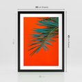 Plakat w ramie 30x40 - Egzotyczny Urok - liście, palma - rama czarna