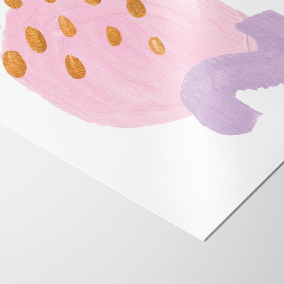 Plakat bez ramy 40x50 - Migoczące Pastelowe Kształty - akwarela, minimalizm