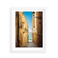 Plakat w ramie 40x50 - Perspektywa magicznej uliczki - uliczka, perspektywa - rama biała