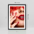 Plakat w ramie 50x70 - Piękno manicure: kolory i elegancja - paznokcie, manicure - rama czarna