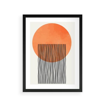 Plakat w ramie 40x50 - Echa Wyobraźni - koło, boho styl - rama czarna