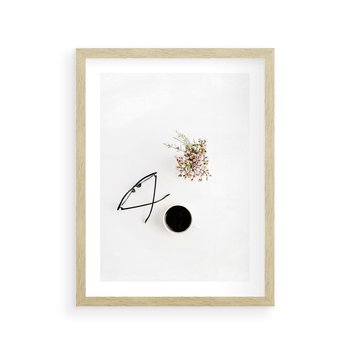 Plakat w ramie 40x50 - Codzienne Radości - kompozycja, bukiet - rama drewno