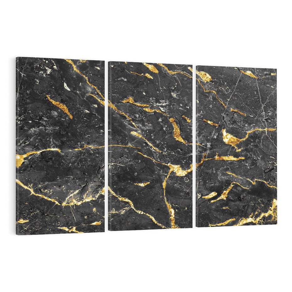 Obraz na płótnie 120x80 - Egzotyczny Blask - marmur, złoto