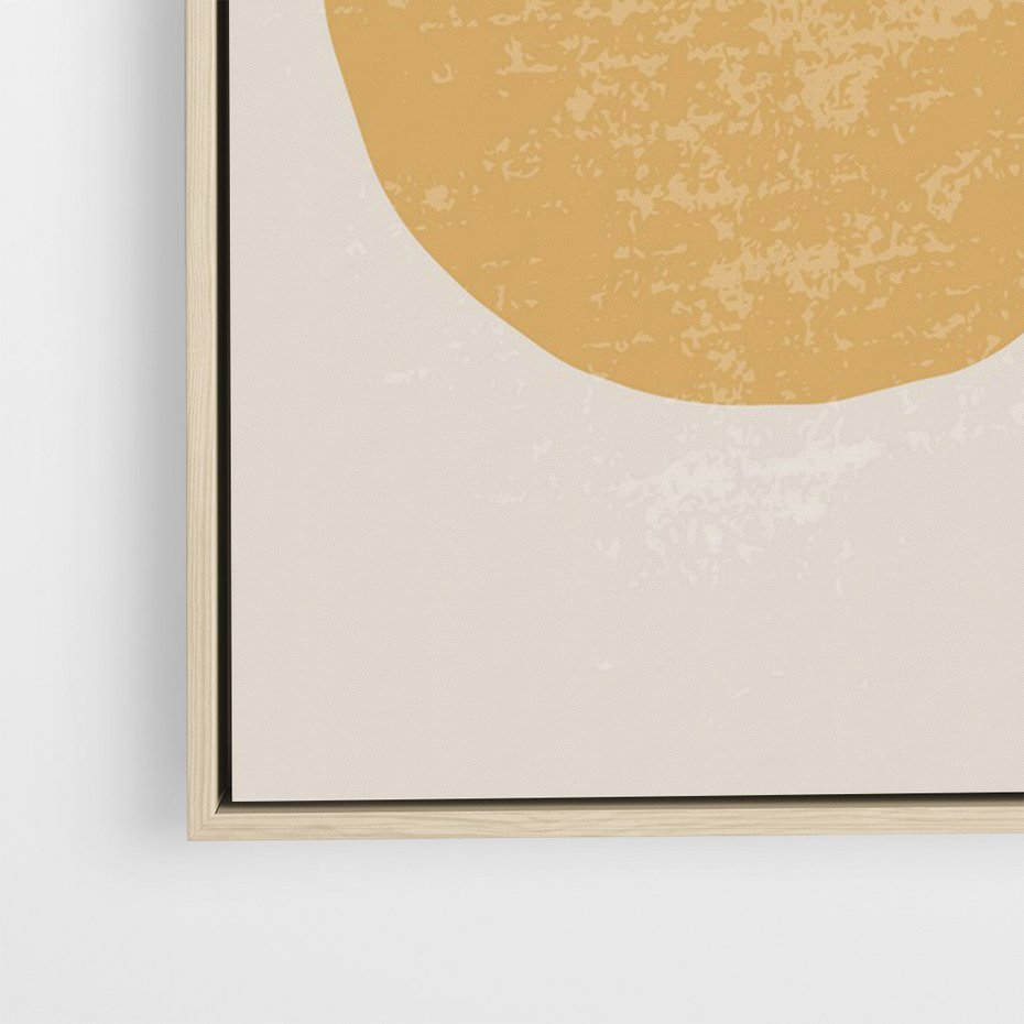 Obraz w ramie 50x70 - Boho Światło - abstrakcyjna sztuka, boho kształty - rama drewno