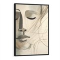 Obraz w ramie 70x100 - Tylko Zamknij Oczy - twarz kobiety, zamknięte oczy - rama czarna