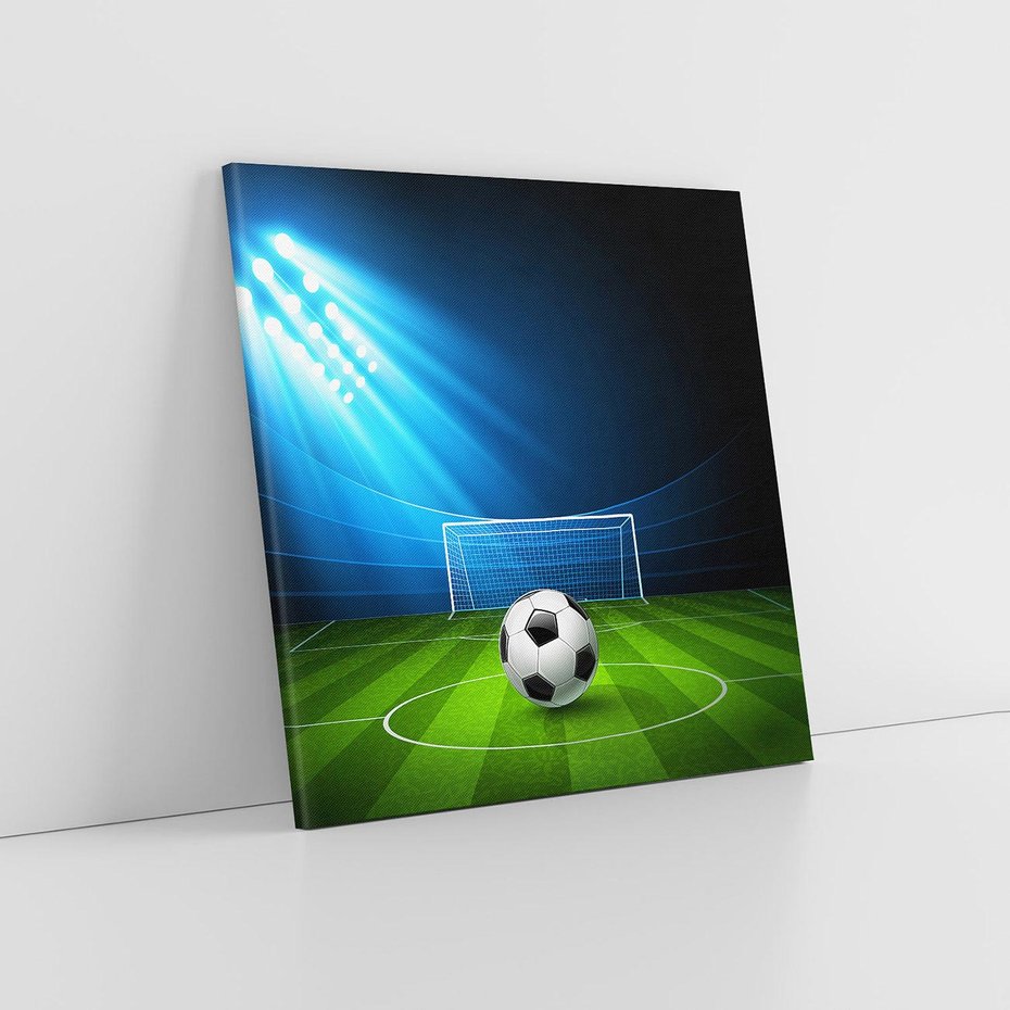 Obraz na płótnie 50x50 - Piłkarska ekscytacja w momencie gola - piłka, nożna