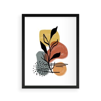 Plakat w ramie 50x70 - Energetyczne Refleksje - abstrakcja, sztuka nowoczesna - rama czarna