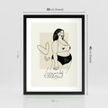 Plakat w ramie 30x40 - Moc to Ona - rysunek, sztuka nowoczesna - rama czarna