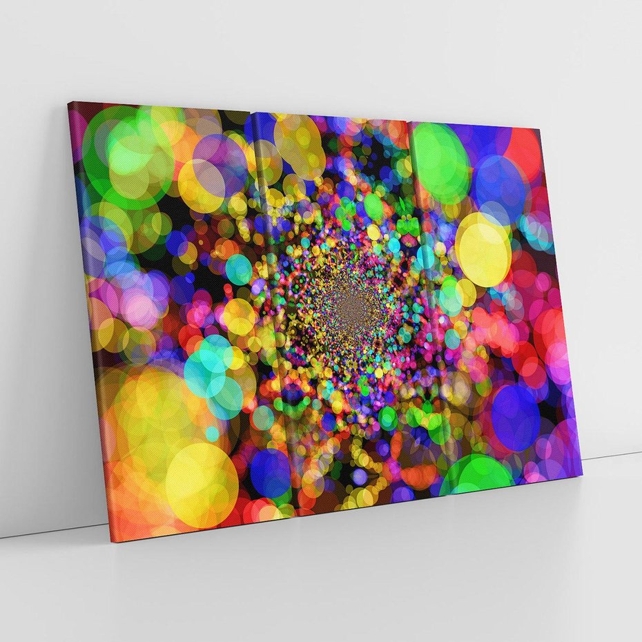 Obraz na płótnie 120x80 - Abstrakcja: gra kolorów i form - abstrakcja