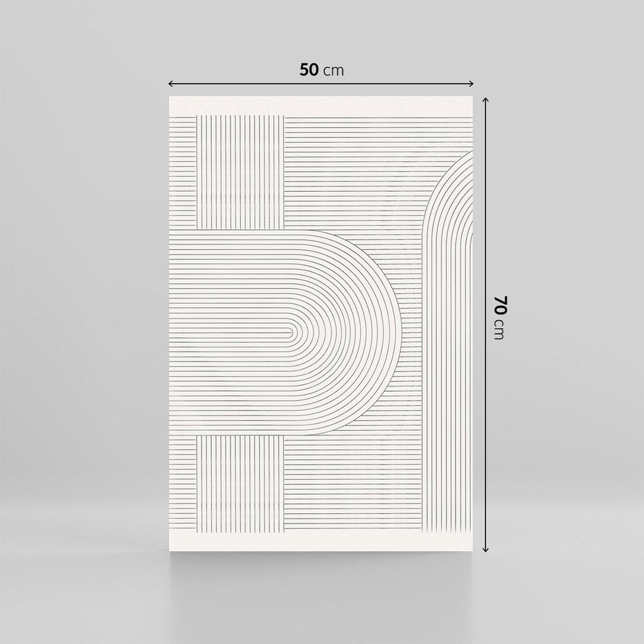 Obraz na płótnie 50x70 - Geometryczna Elegancja Mid Century - mid century, minimalizm