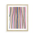 Plakat w ramie 40x50 - Energetyczne Nurtujące - kolorowe wzory, tęczowe żywe kolory - rama drewno
