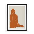 Plakat w ramie 50x70 - Kobieca Sylwetka w Stylu Modernistycznym - modernistyczny pakat, kobieca sylwetka - rama czarna