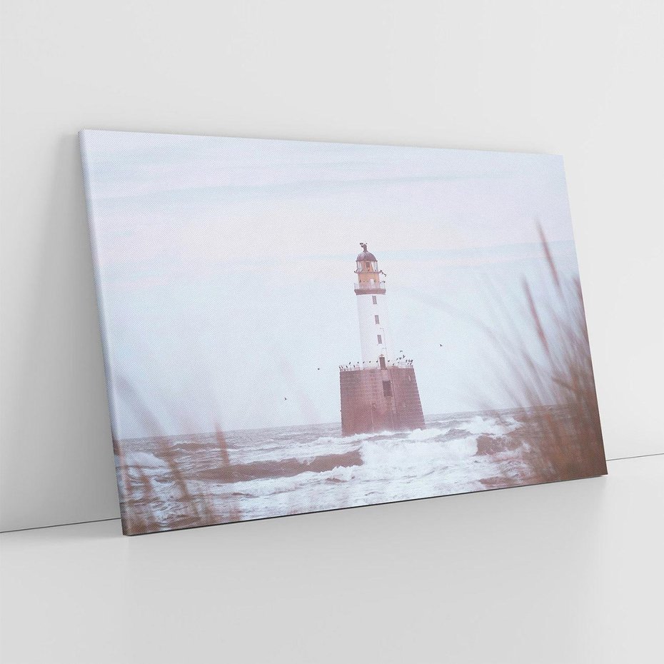 Obraz na płótnie 120x80 - Magiczna Aura - latarnia, mgła