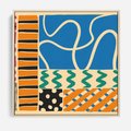 Obraz w ramie 80x80 - Etno Boho - etno ornamenty, boho klimat - rama drewno