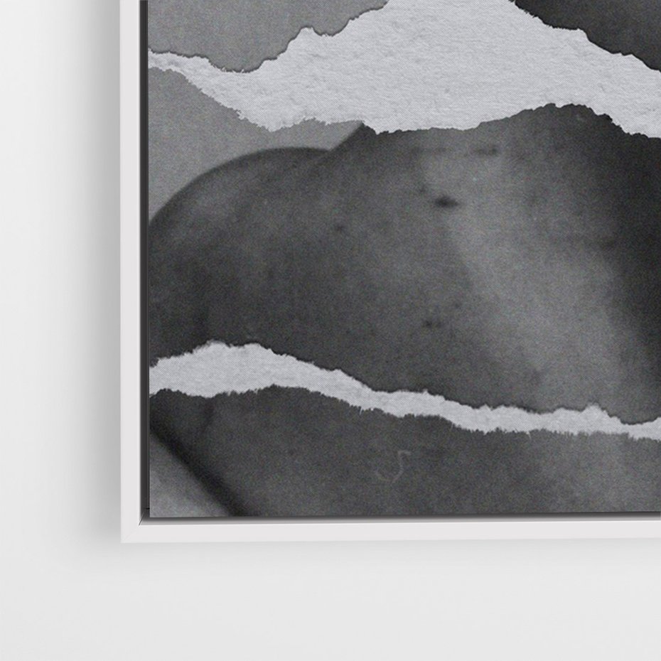 Obraz w ramie 70x100 - Kolaż z Antyczną Rzeźbą - antyczna rzeźba, kolaż ze zdjęć - rama biała