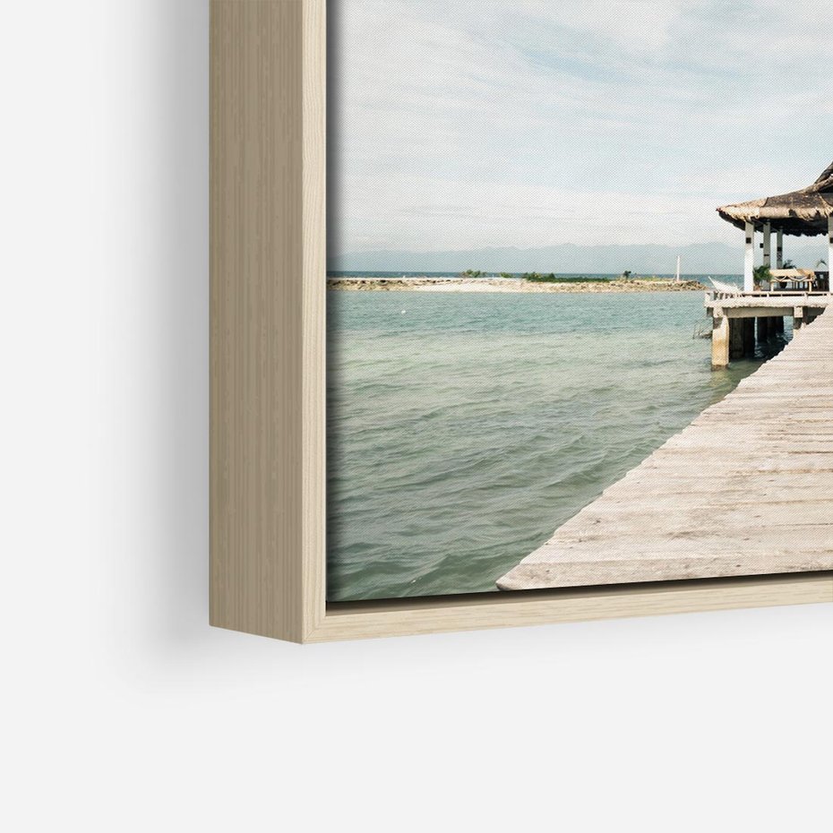 Obraz w ramie 50x50 - Magia Morza i Piękno Plaży - Hawaje, morze - rama drewno