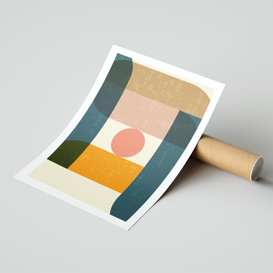 Plakat bez ramy 21x30 - Geometryczna Ekspresja - geometria, plakat