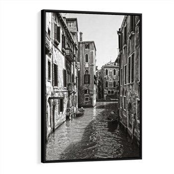 Obraz w ramie 70x100 - Zabłądzić w Wenecji - wenecja, kanały - rama czarna
