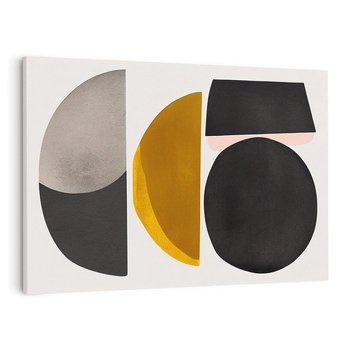Obraz na płótnie 120x80 - Tajemnice sztuki odkryte - geometryczne półkola, kształty