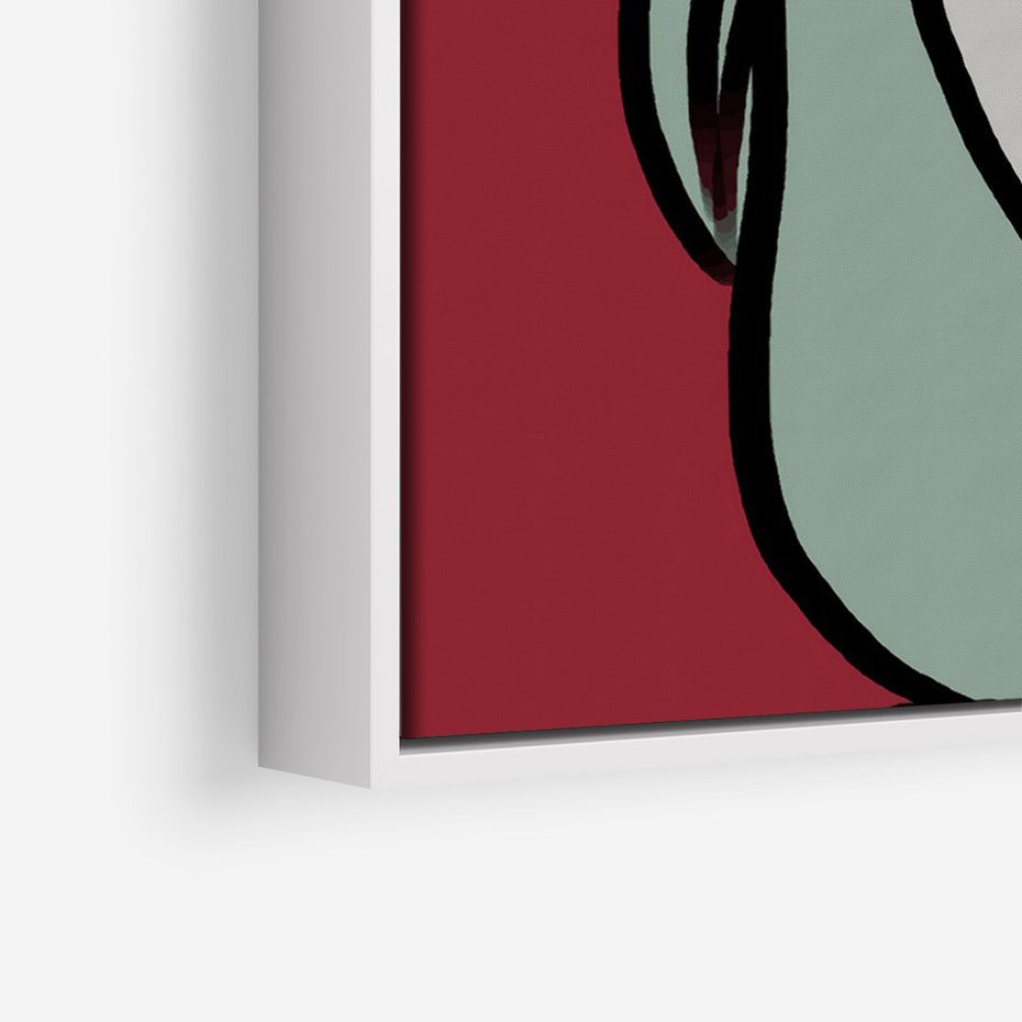 Obraz w ramie 50x70 - Ekspresja Linii - nowoczesny plakat, mocna linie - rama biała